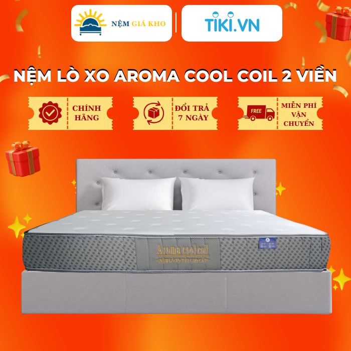 Nệm Lò Xo Túi Độc Lập Aroma Cool Coil 2 Viền