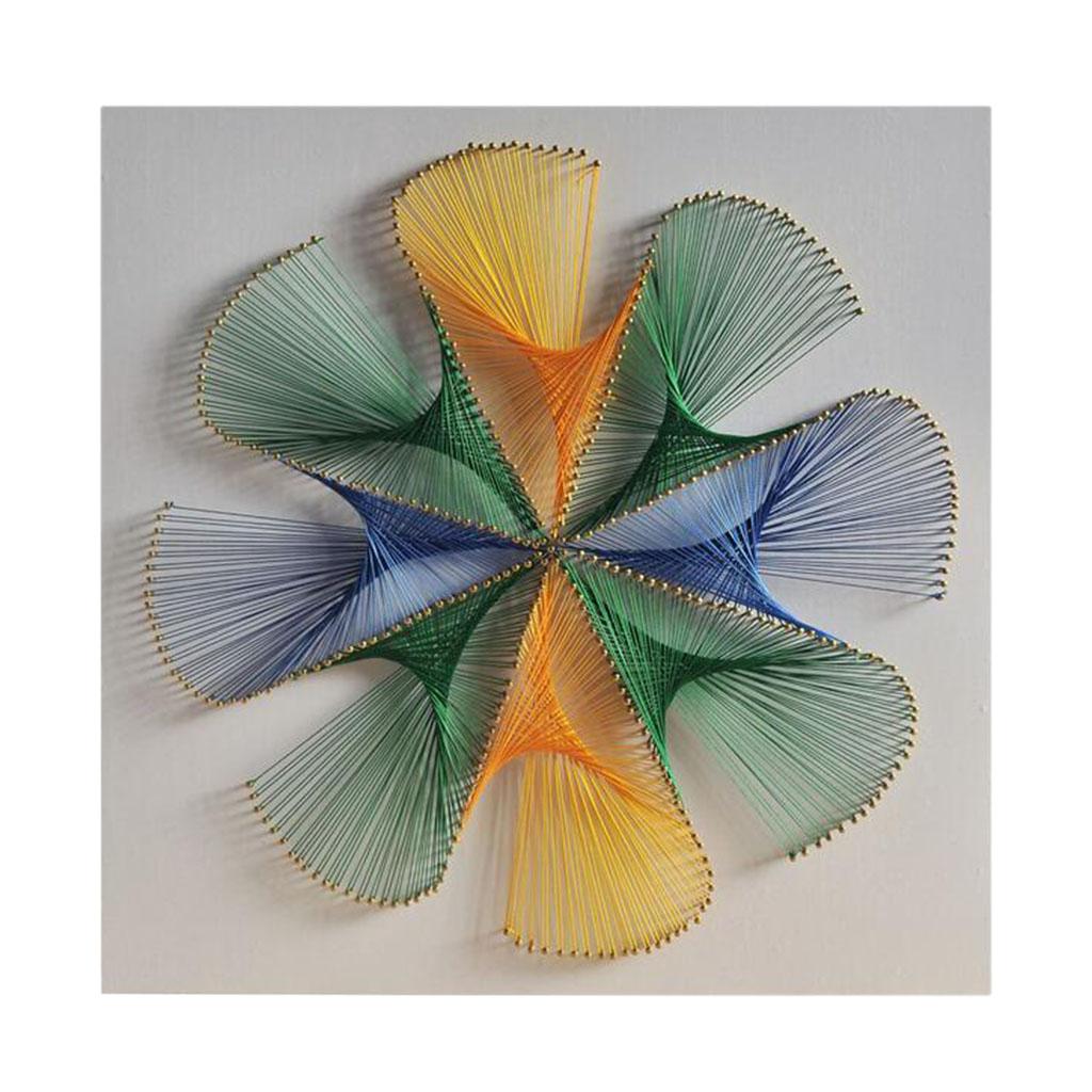 Creative String Craft Pin String Art Kit for Childern DIY - Flower Design