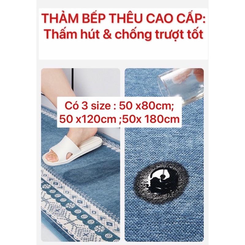 Thảm Bếp Thảm Nhà bếp chống trơn trượt  size lớn(bán theo size 1 tấm)