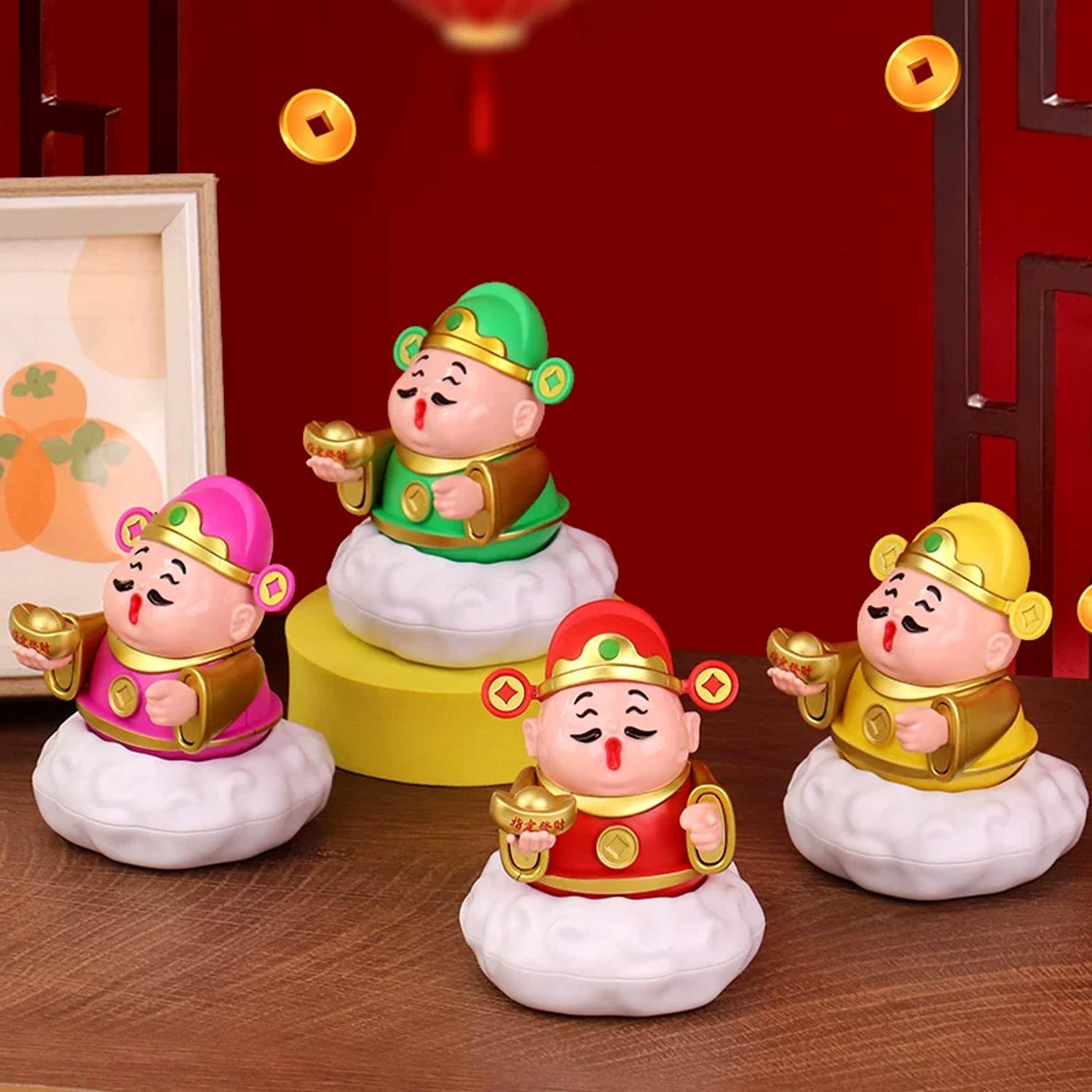 Mô Hình Thần Tài Lắc Đầu - Trang Trí Tết - E1002 - Màu Vàng