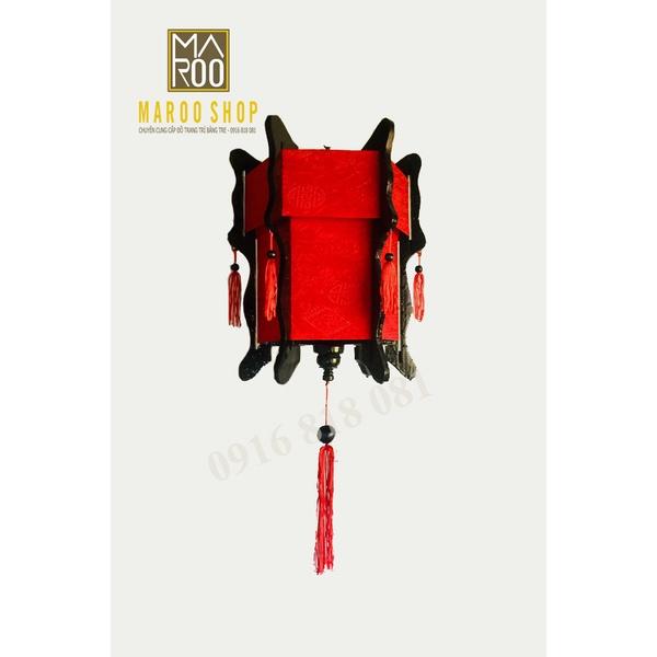 Đèn lồng Hội An kiểu lục giác 100% bằng gỗ size 50 cm/60 cm