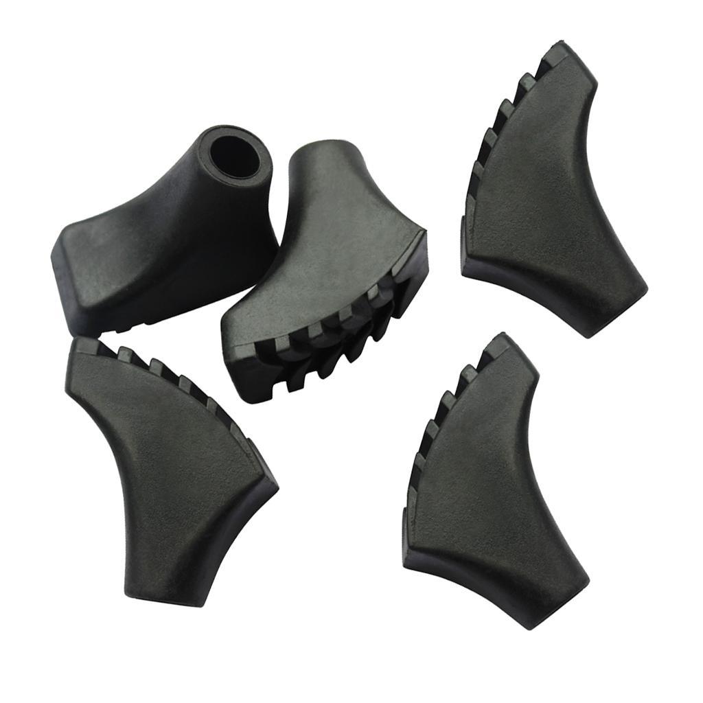 5pcs Trekking Pole Tips Walking Stick Cover Protector Climbing Gear