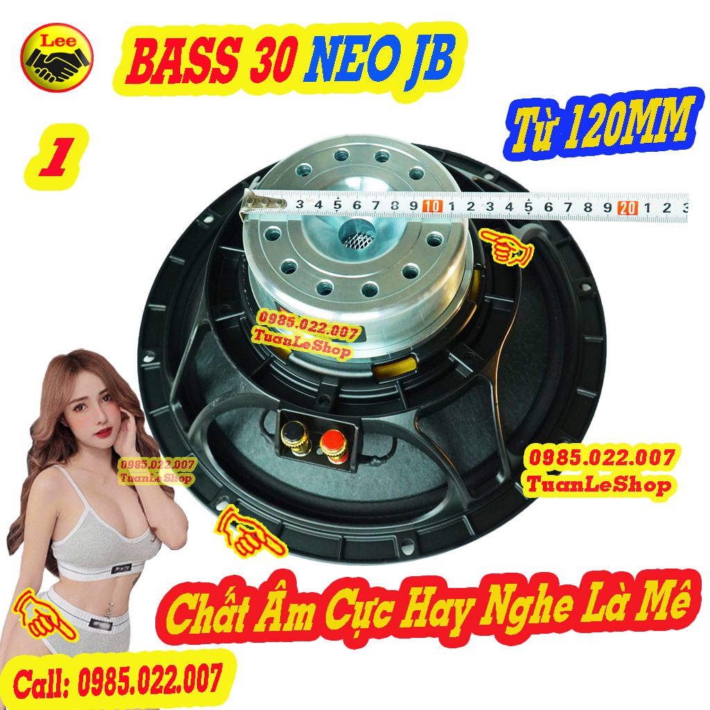 LOA BASS 30 TỪ NEO J B , LOA BASS 3 TẤC TỪ NEO 120 MM – GÁI 01 CHIẾC LOẠI XƯƠNG NHÔM 4 CHÂN