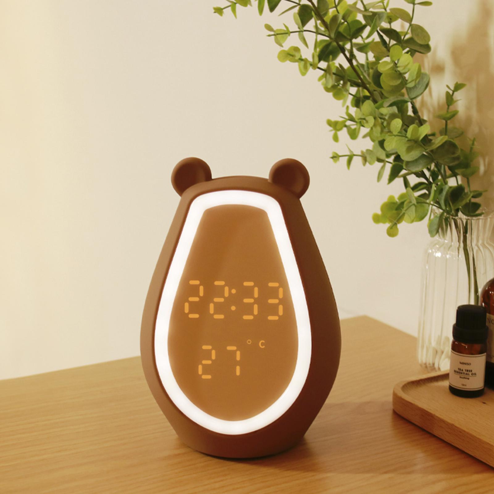 Đồng Hồ Báo Thức Bear Có Thể Sạc Lại Hỗ Trợ Loa Bt Chức Năng Báo Lại Định Dạng 12 / 24H