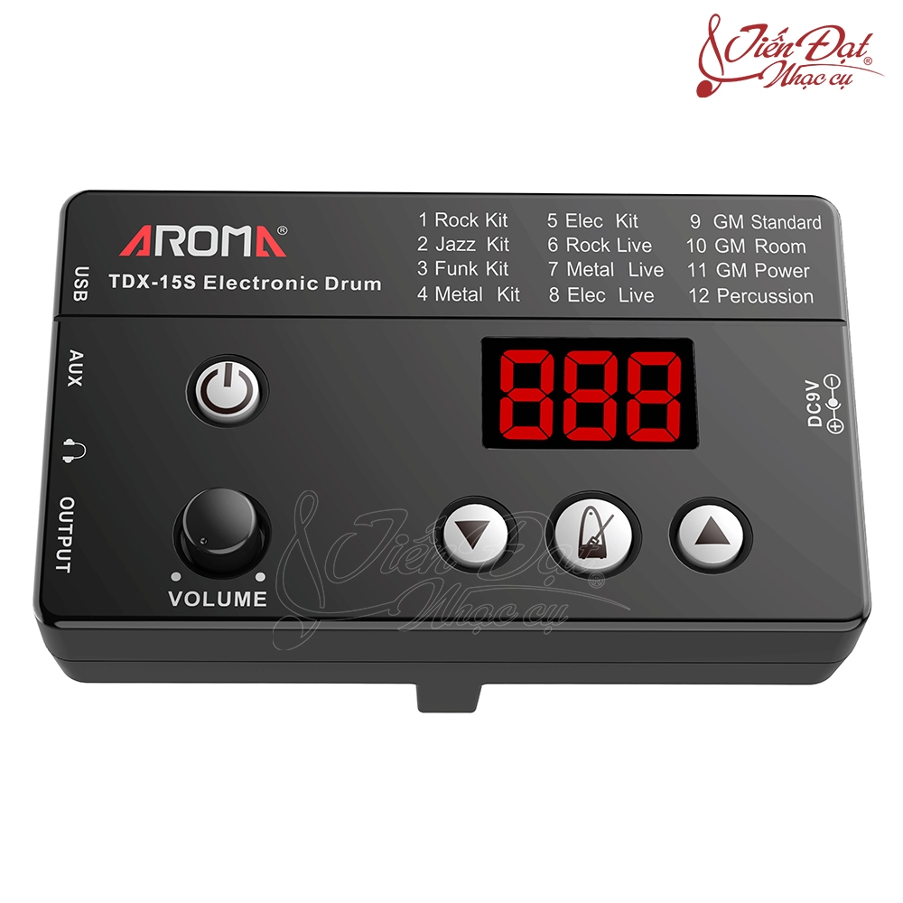 Trống Điện Tử AROMA TDX-15S, Tặng Kèm Dùi Trống - Hàng Chính hãng