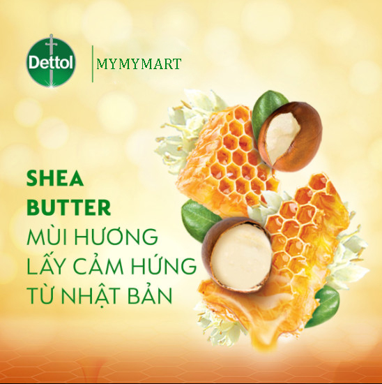 Sữa Tắm Dettol Diệt Khuẩn Bơ Hạt Mỡ và Mật Ong 950G