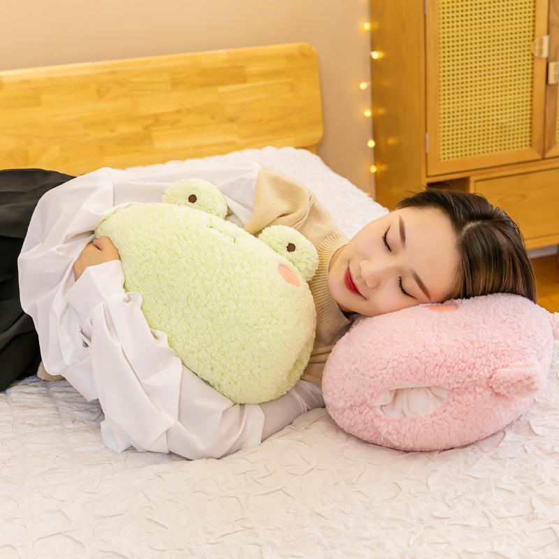 Bàn Tay Ấm Áp Gối Sang Trọng Bé Gái Hình Thỏ Hình Heo Con Ngủ Trưa Gối Quà Tặng