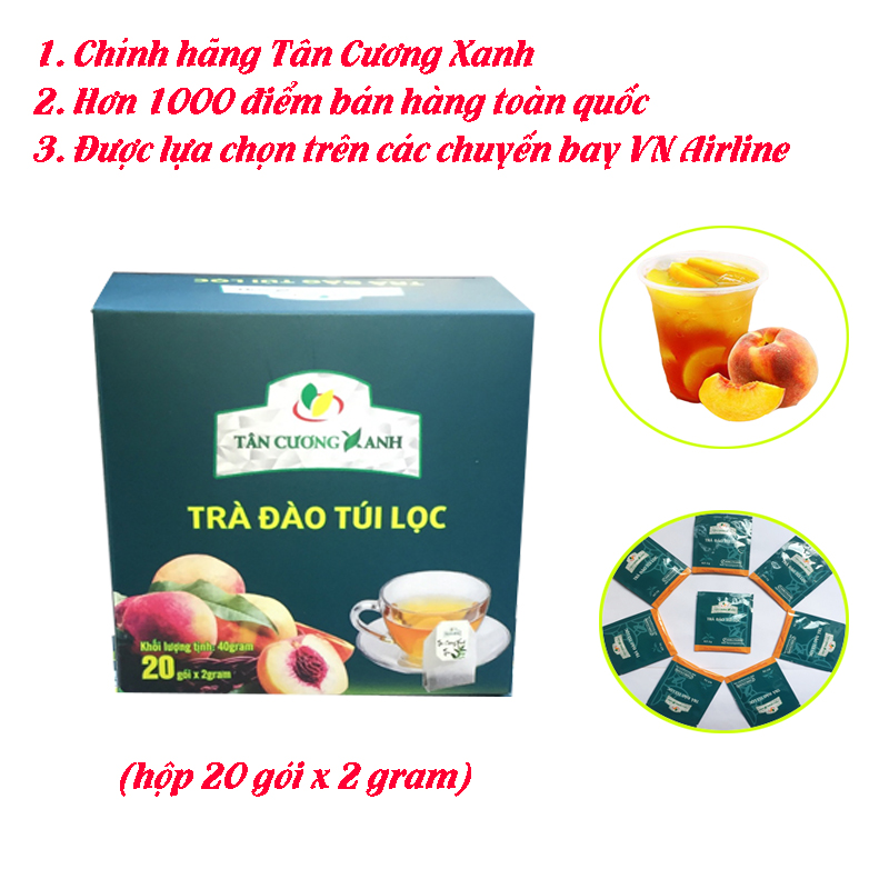 Trà hương đào Tân Cương Xanh - TRÀ ĐÀO TÚI LỌC Thượng hạng pha trà sữa, trà tắc, cam sả, chanh sả ngon