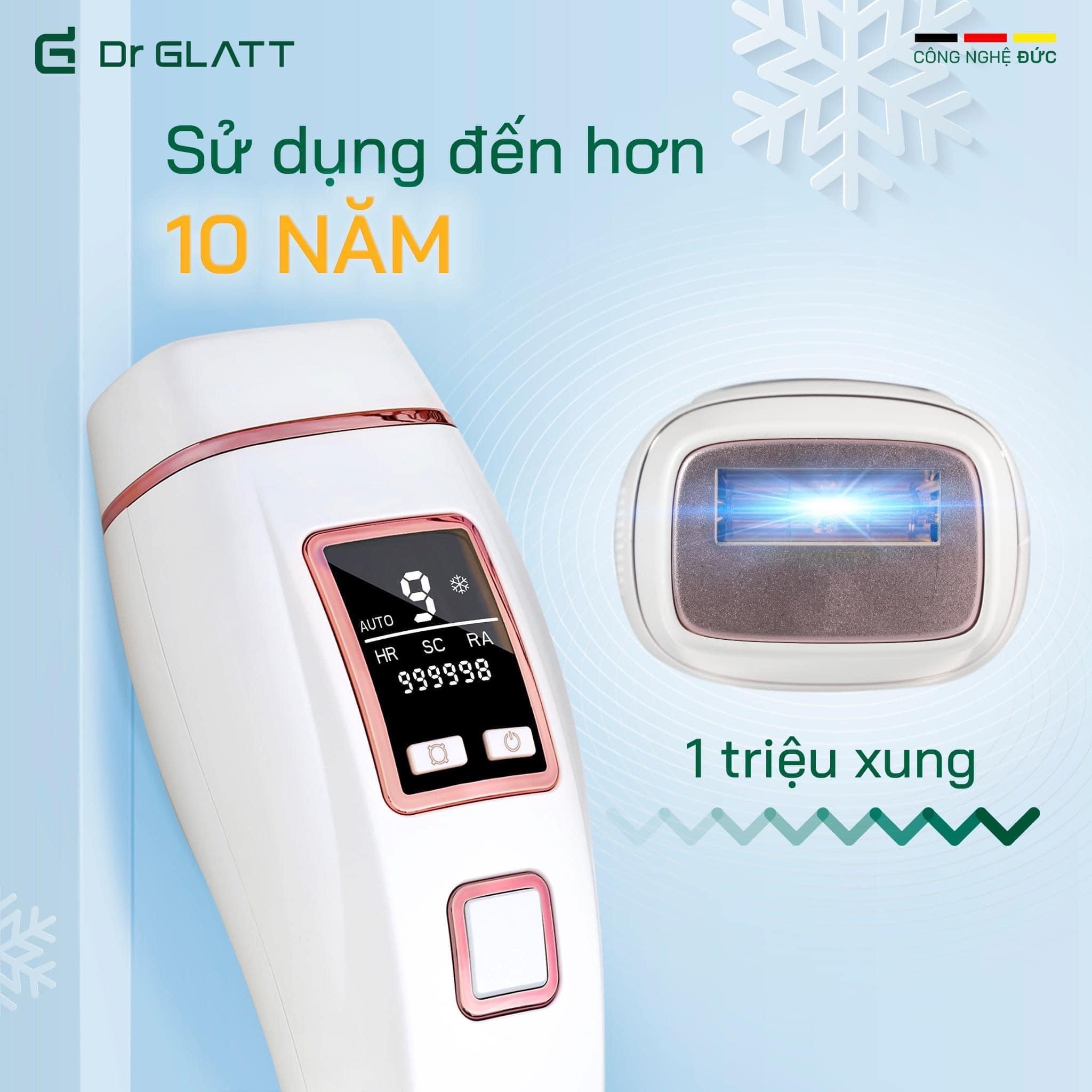 Máy triệt lông và trẻ hóa da IPL PRO, 3 trong 1, hàng chính hãng Dr Glatt, thương hiệu Đức