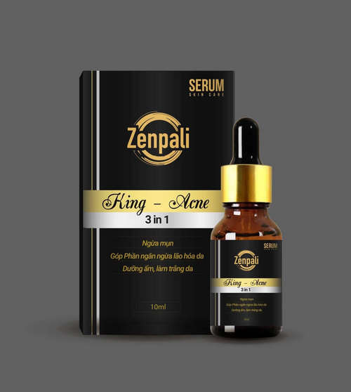 Serum Làm Giảm Và Ngăn Ngừa Mụn King Acne Zenpali (10ml) - Ngừa Mụn, Trắng Da. Dưỡng Ẩm, Làm Mờ Vết Thâm Mụn