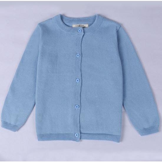 Áo khoác len dệt kim phong cách cardigan mềm mại ấm áp cho bé 2 màu hồng và xanh