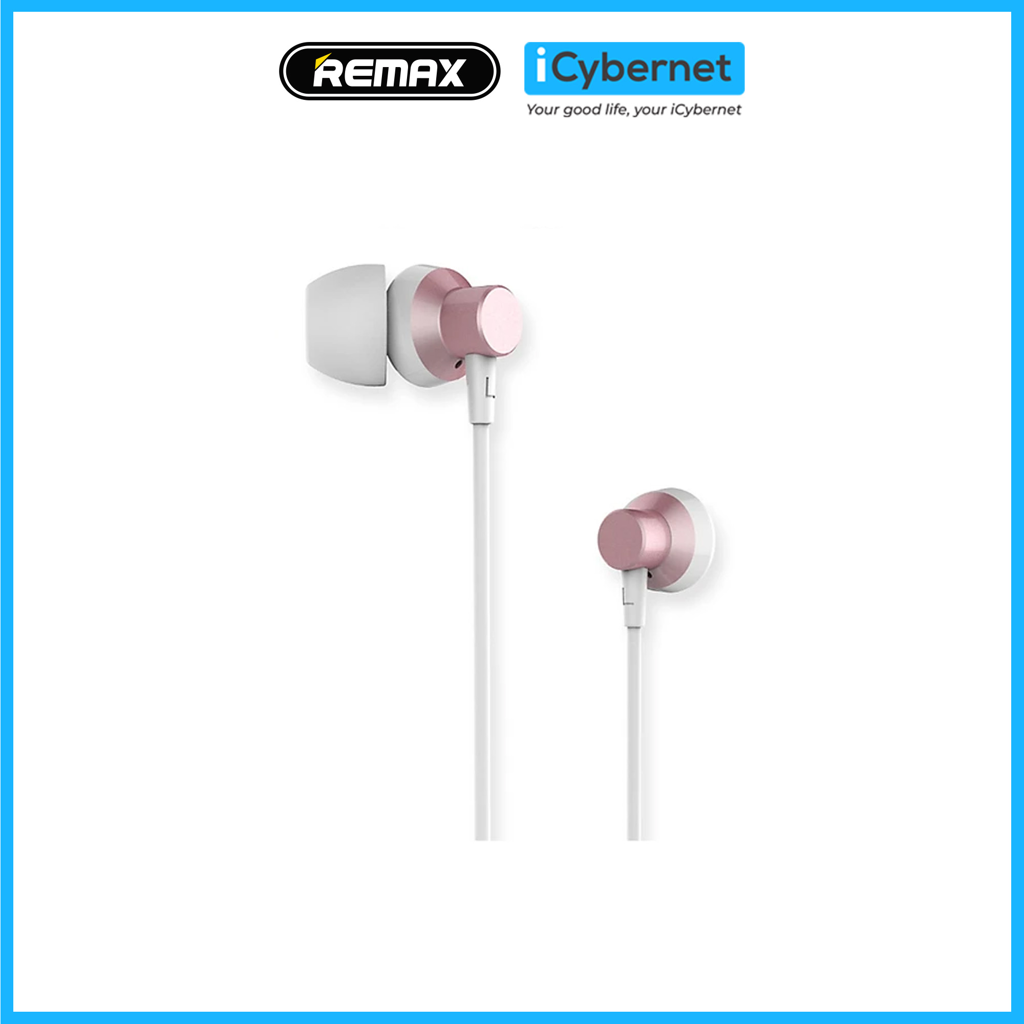 Tai Nghe Nhét Tai Có Dây Jack 3.5Mm Remax Rm - 512 New Package - Hàng Chính Hãng - Pink