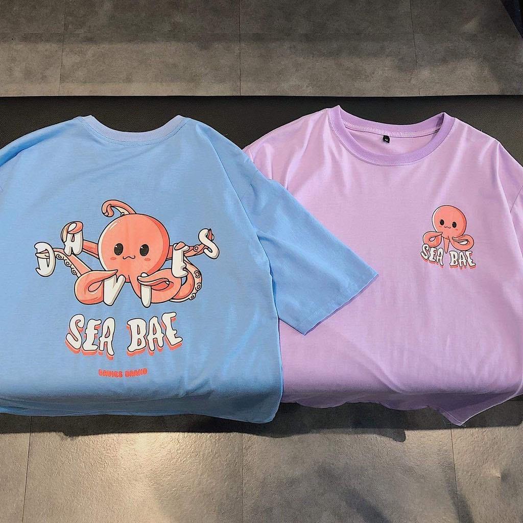 SEA BAE bạch tuộc form rộng ulzzang couple nam nữ UNISEX