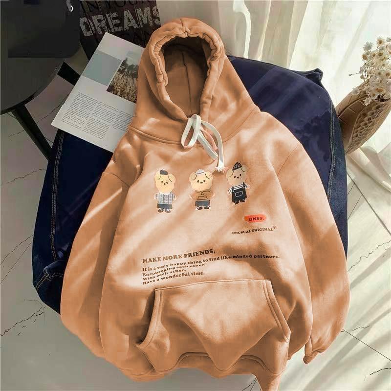 ÁO KHOÁC NỈ HOODIE GẤU NAM NỮ UNISEX - GIN STORE