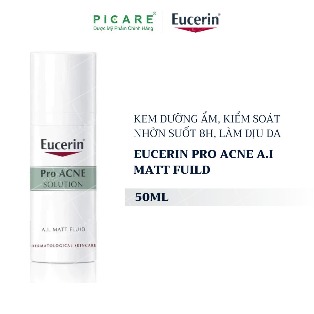 Kem Dưỡng Ẩm, Kiểm Soát Nhờn, Ngừa Mụn Eucerin Matt Fluid (50ml)