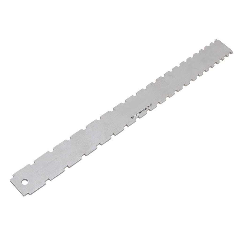 Guitar String Action Ruler + Fret File for Guitar Bass Mandolin Banjo Luthier
