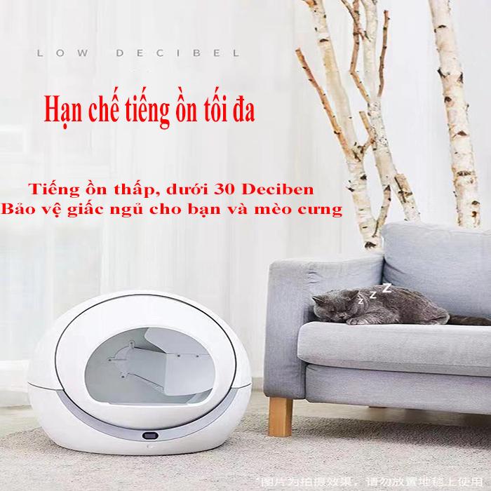 Nhà vệ sinh tự động cho mèo tự động, lồng vệ sinh cho mèo cao cấp có wifi