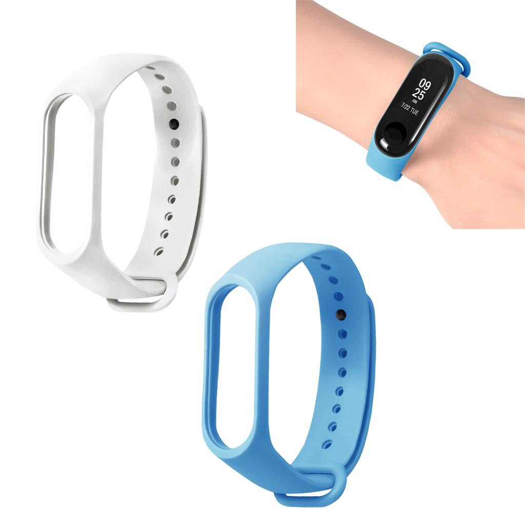 Breathable Silicone Sport Watch Band Adjustable, Replacement Accessories for Mi 3 Band Replacement