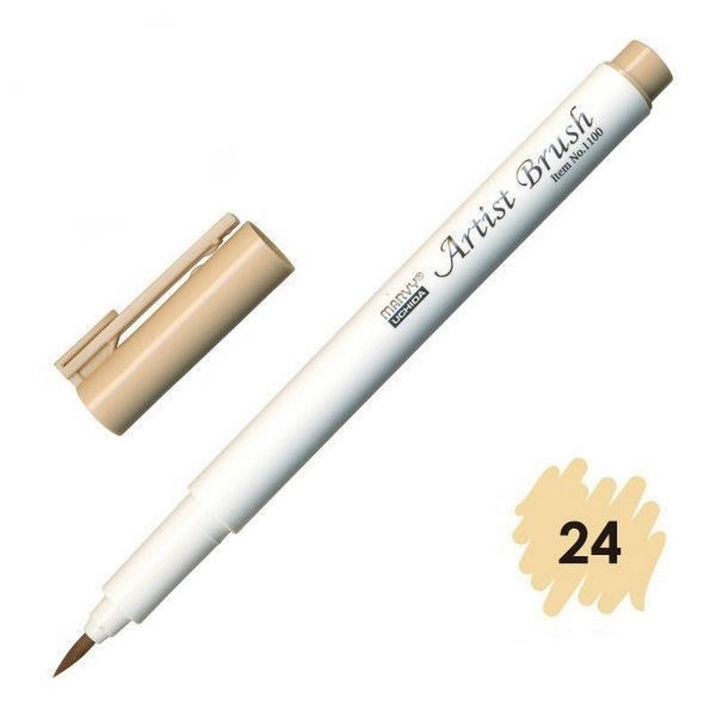 Bút lông đầu cọ viết calligraphy Marvy Artist Brush 1100 - Beige (24)