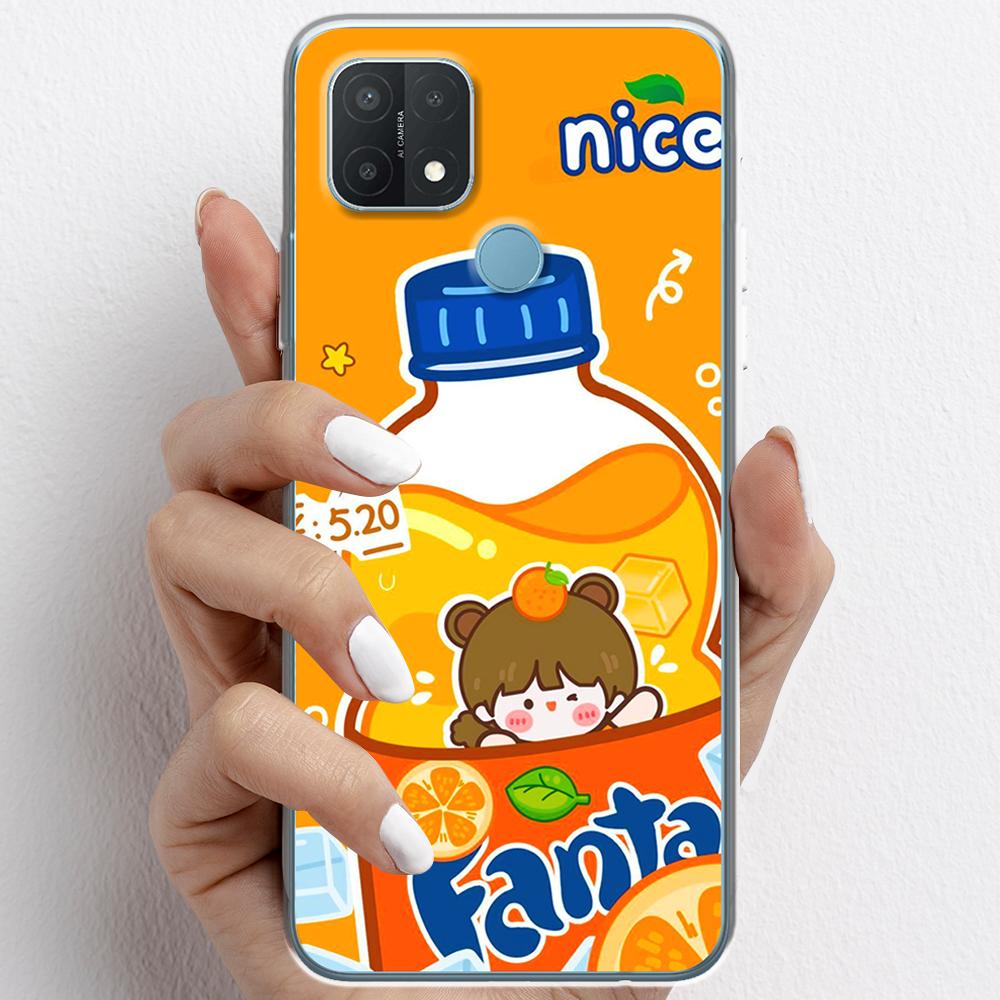 Ốp lưng cho Oppo A15, Oppo A15s nhựa TPU mẫu Nước cam