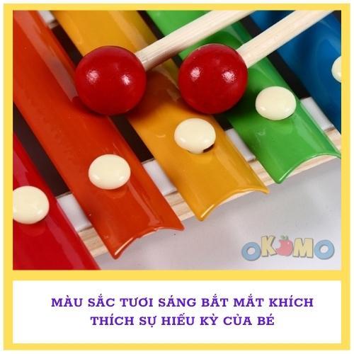 Đồ chơi cho bé Đàn gỗ 8 thành giúp bé phát triển cảm quan cảm thụ âm OKOMO