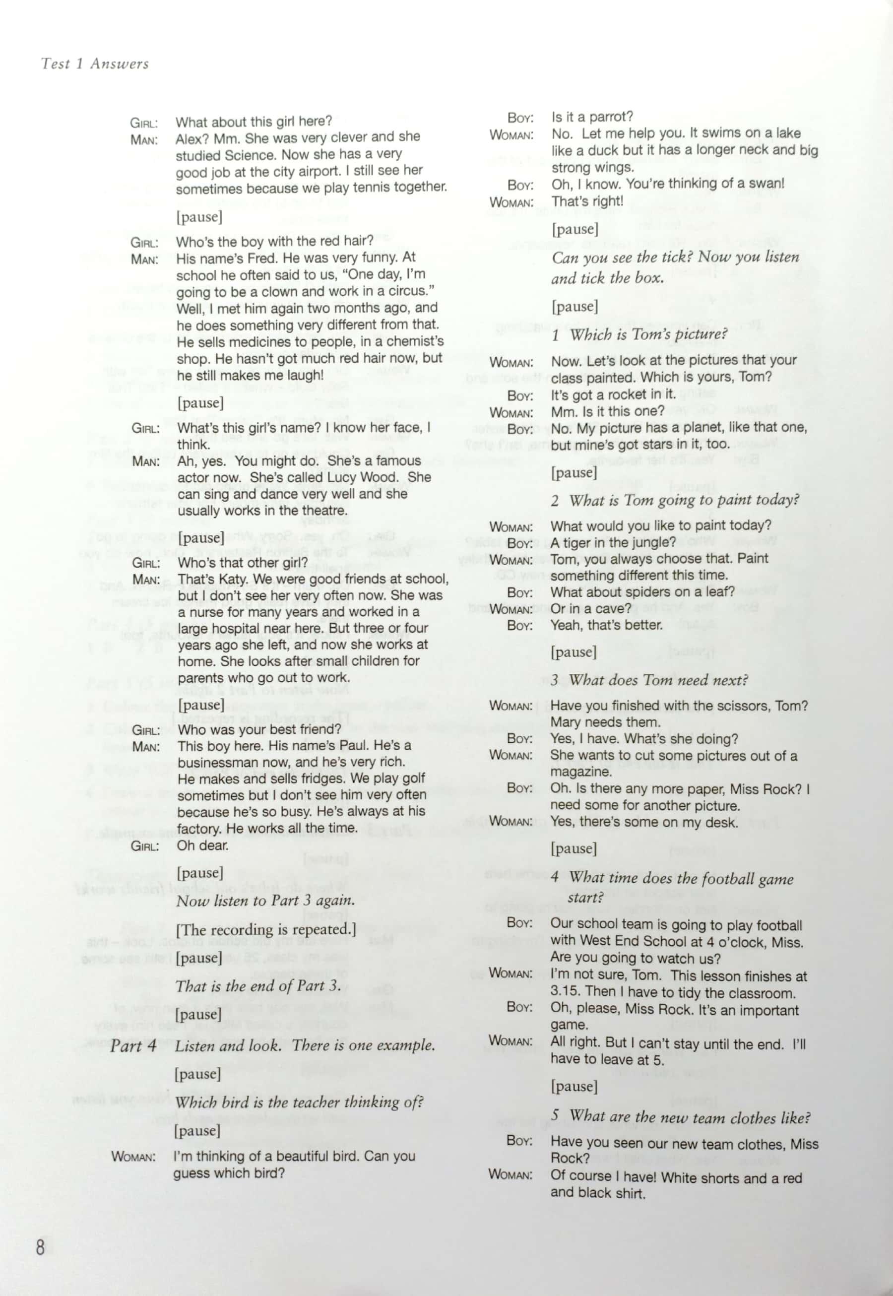 Cambridge Young Learners English Tests 7 Flyers Answer Booklet