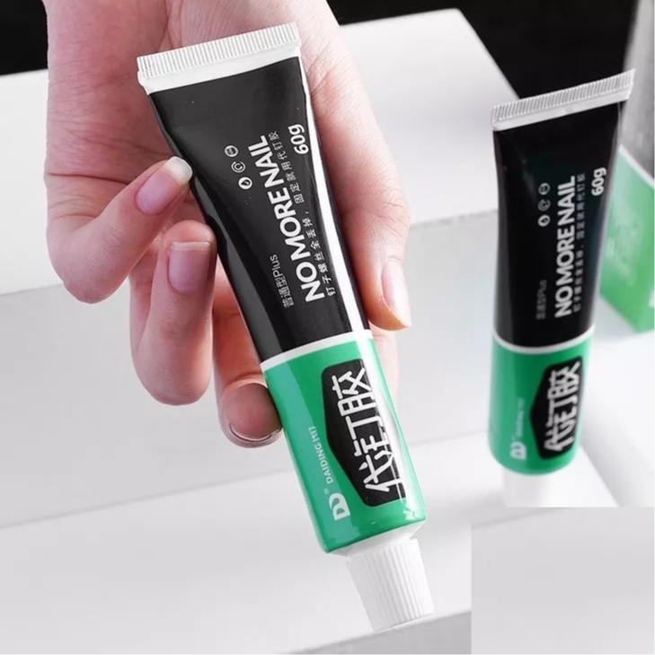 Keo Dán Đa Năng, Keo Siêu Dính, Dán chắc như đóng đinh NOMORE NAIL 60g Keo Siêu Dính Công Nghệ Nhật Bản No More Nail 60g Keo Siêu Dán Tường Dán Giày Gỗ Thuỷ Tinh Đa Năng Chống Thấm Nước Keo Cơ Khí Chuyên Dùng Dán Các Đồ Vật Thay Thế Đinh Vít Tuýp