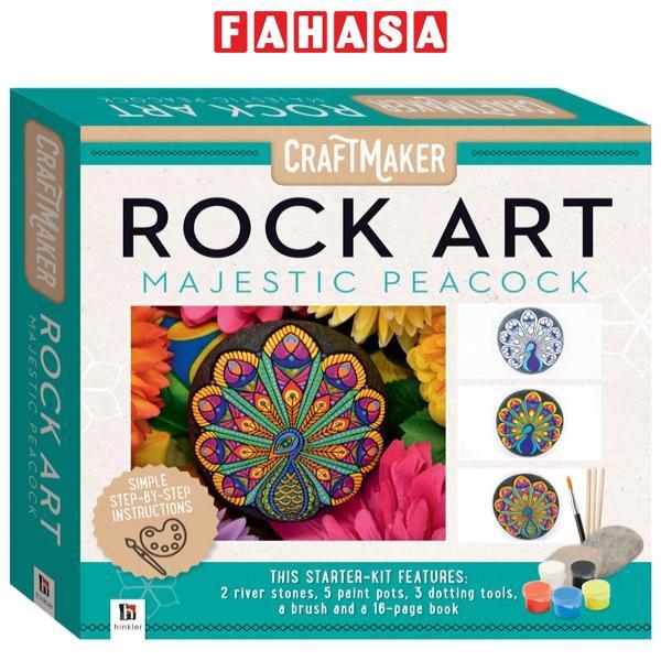 Craftmaker Rock Art Mini Kit: Majestic Peacock