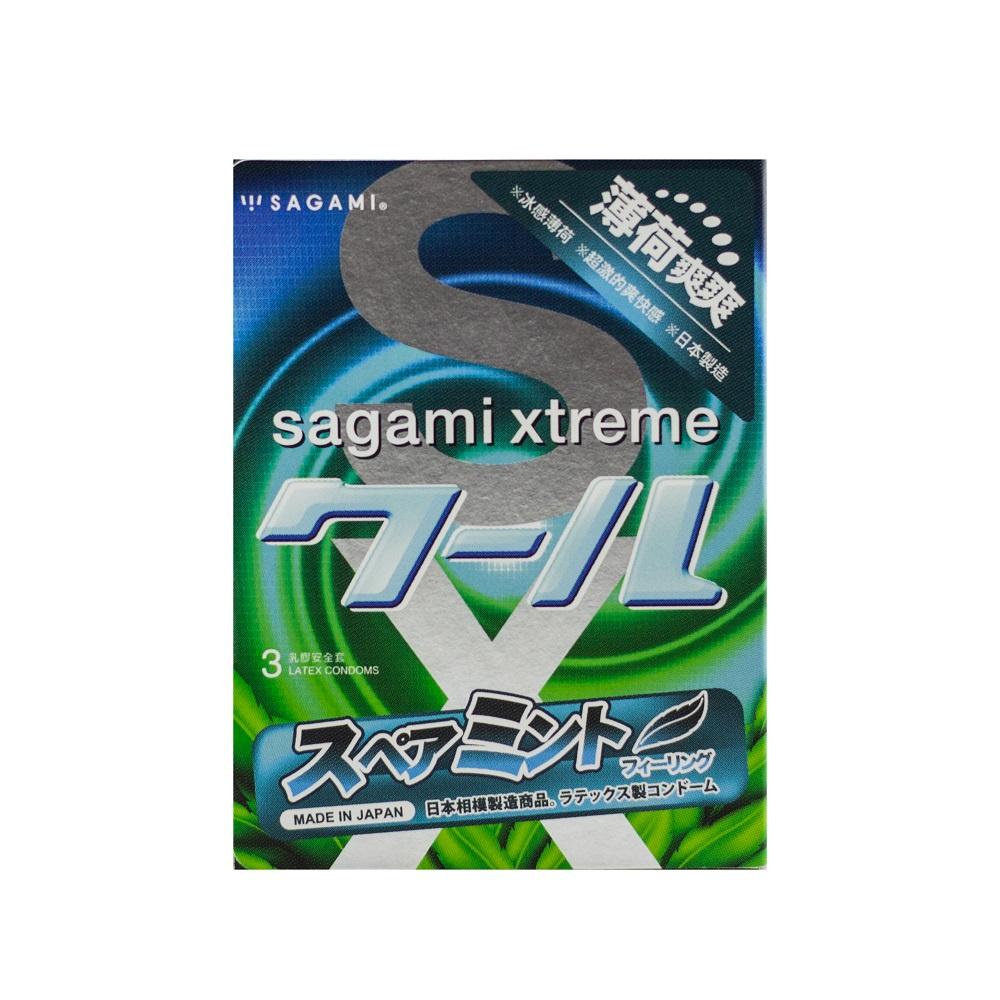 Bao cao su Sagami Spearmint - Hương bạc hà - Hộp 3 chiếc