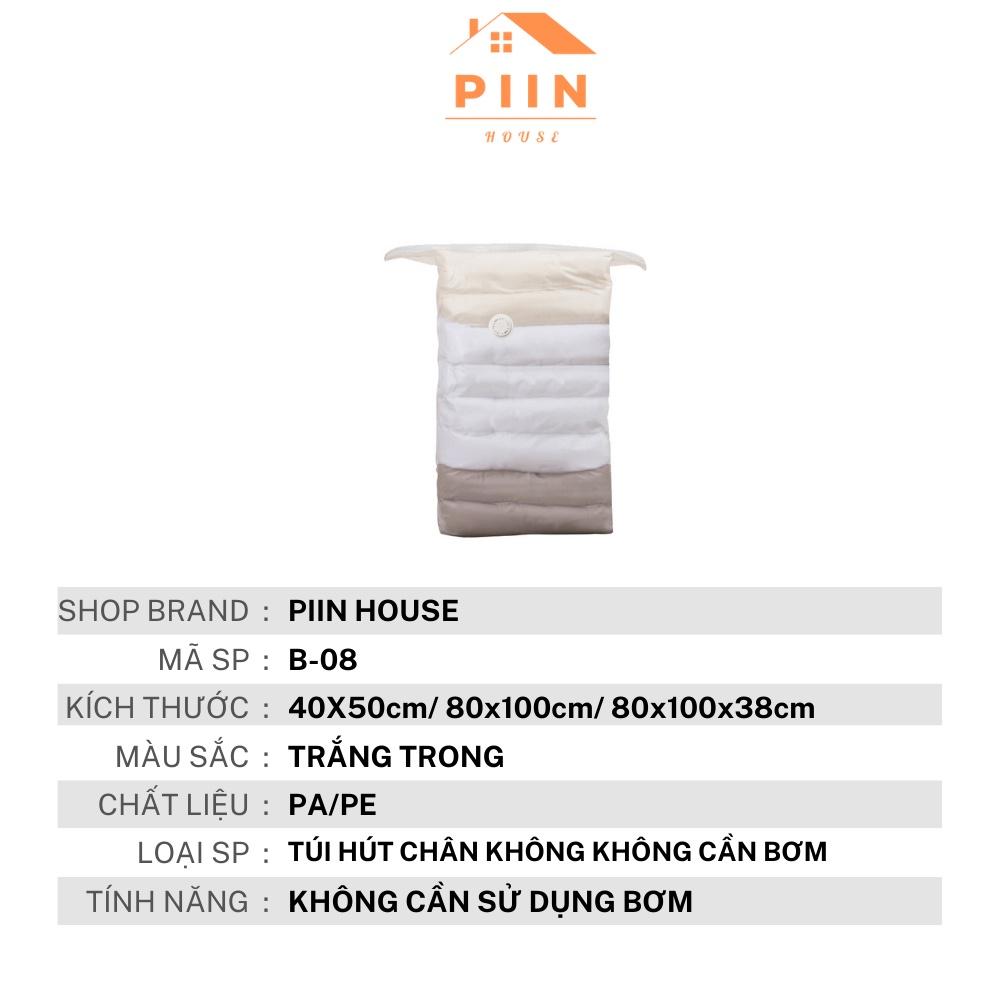 Túi hút chân không (không cần bơm hút) dùng tay ép siêu nhanh quần áo, chăn màn kích thước lớn - PIIN HOUSE