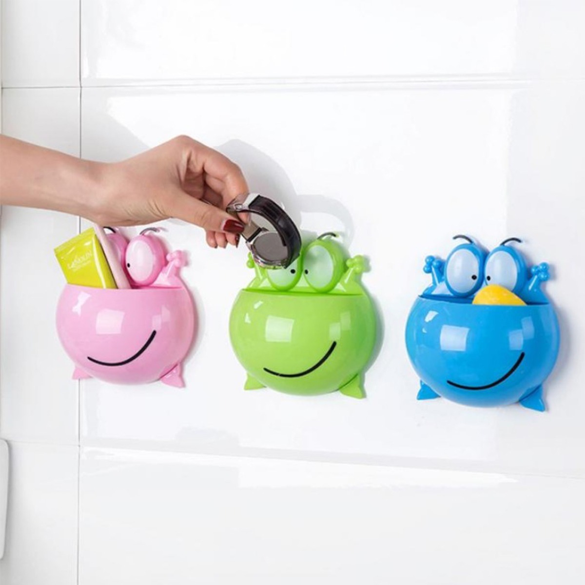 Đựng bàn chải đánh răng hình ếch - Giao màu ngẫu nhiên