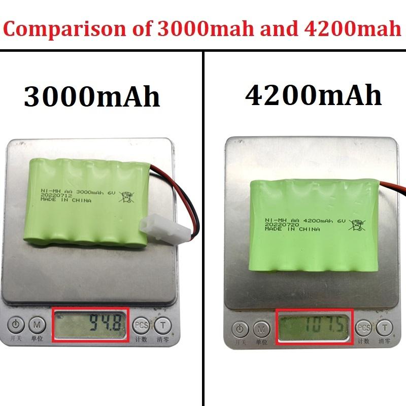 6v 4200mAh Nimh Pin AA Cho Rc đồ chơi Xe Ô Tô Xe Tăng Robot Súng Nâng Cấp Gói Pin 3000mah Cho Thuyền Rc Pin Sạc 6V Màu sắc: Mỹ