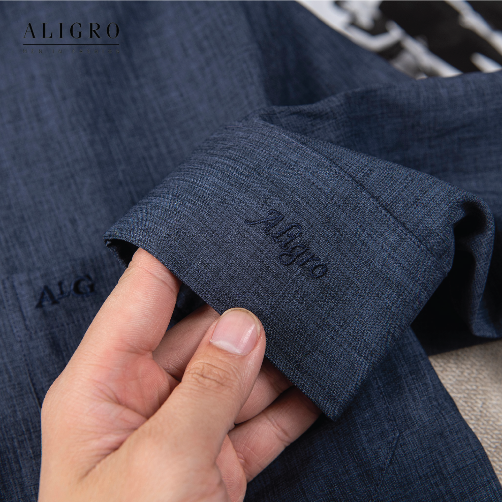 Hình ảnh Áo sơ mi nam dài tay ALIGRO chất liệu pirma cotton mềm mịn, kiểu dáng đơn giản, tinh tế ALGS158
