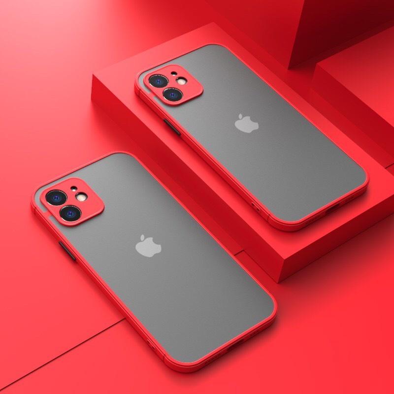 Ốp Điện Thoại Nhám Trong Mờ Chống Sốc Có Nút Cho Iphone 11 12 Pro Max Xs Max Xr X 8 7 Plus 11 Pro Max_B059
