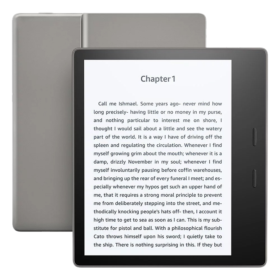 Máy Đọc Sách Kindle Oasis 2018 (9th) - Xám Kim Loại - Hàng nhập khẩu