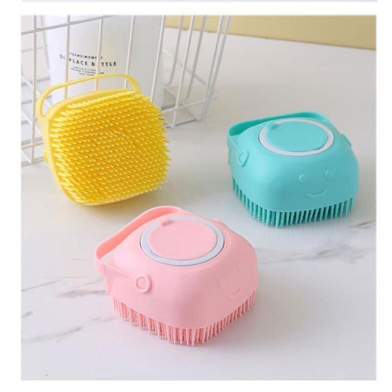 Bàn chải tắm,bàn chải silicon massage cho chó mèo