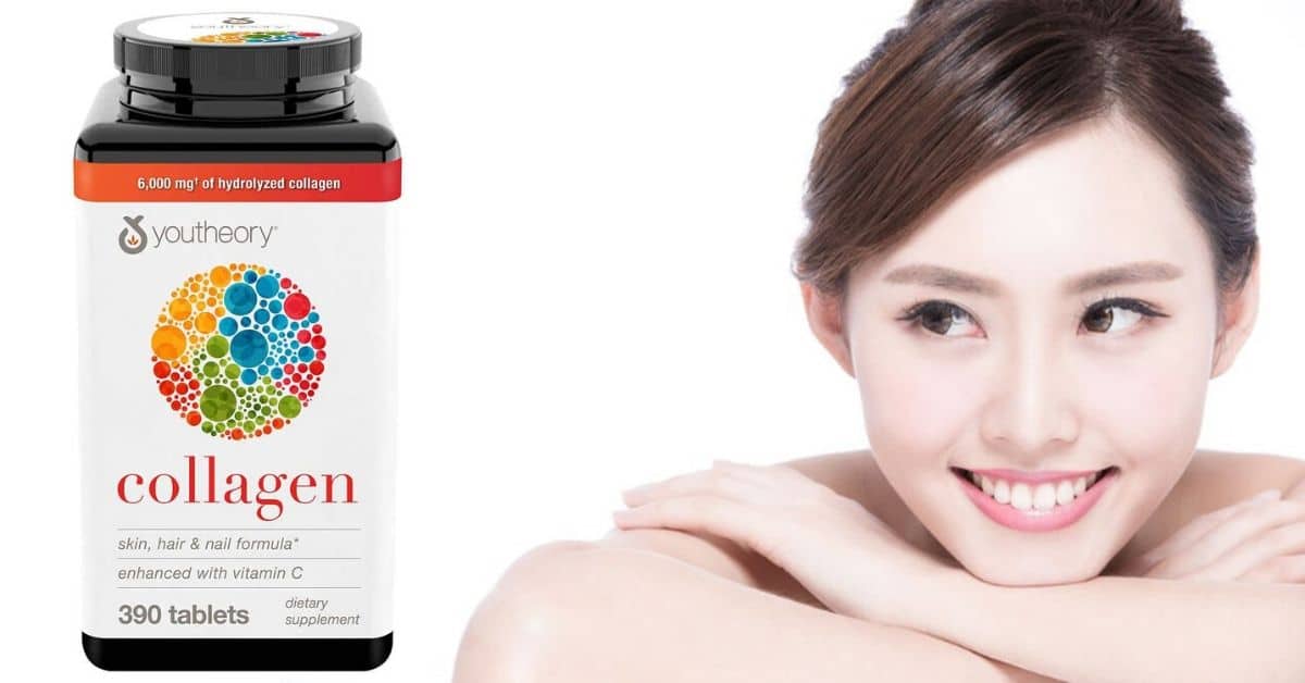 Collagen Vitamin C Youtheory Mỹ Tạo Sức Khỏe Từ Bên Trong Cho Da, Tóc, Móng, Gân, Dây Chằng, Sụn, Khớp Xương, Tim Mạch Và Tăng Hệ Miễn Dịch - Hộp 390 Viên