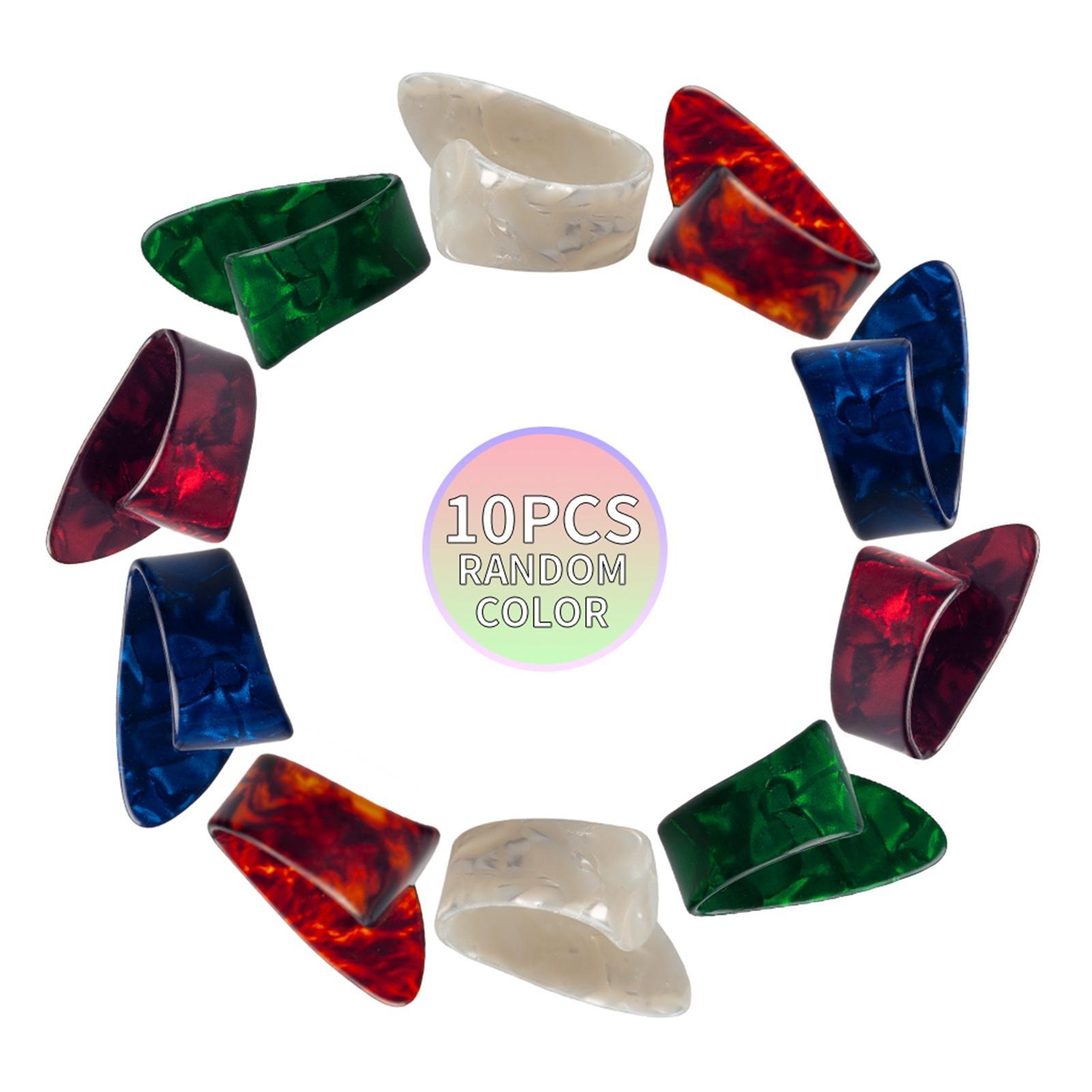 10 Pcs Guitar Thumb Finger Picks, Thumb Finger Picks, Guitar Fingertips Protector Plectrum Picks for Acoustic Guitar Banjo Bass Ukulele