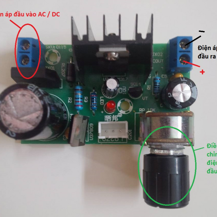 Module Nguồn LM317 1.25V-27V 1.5A