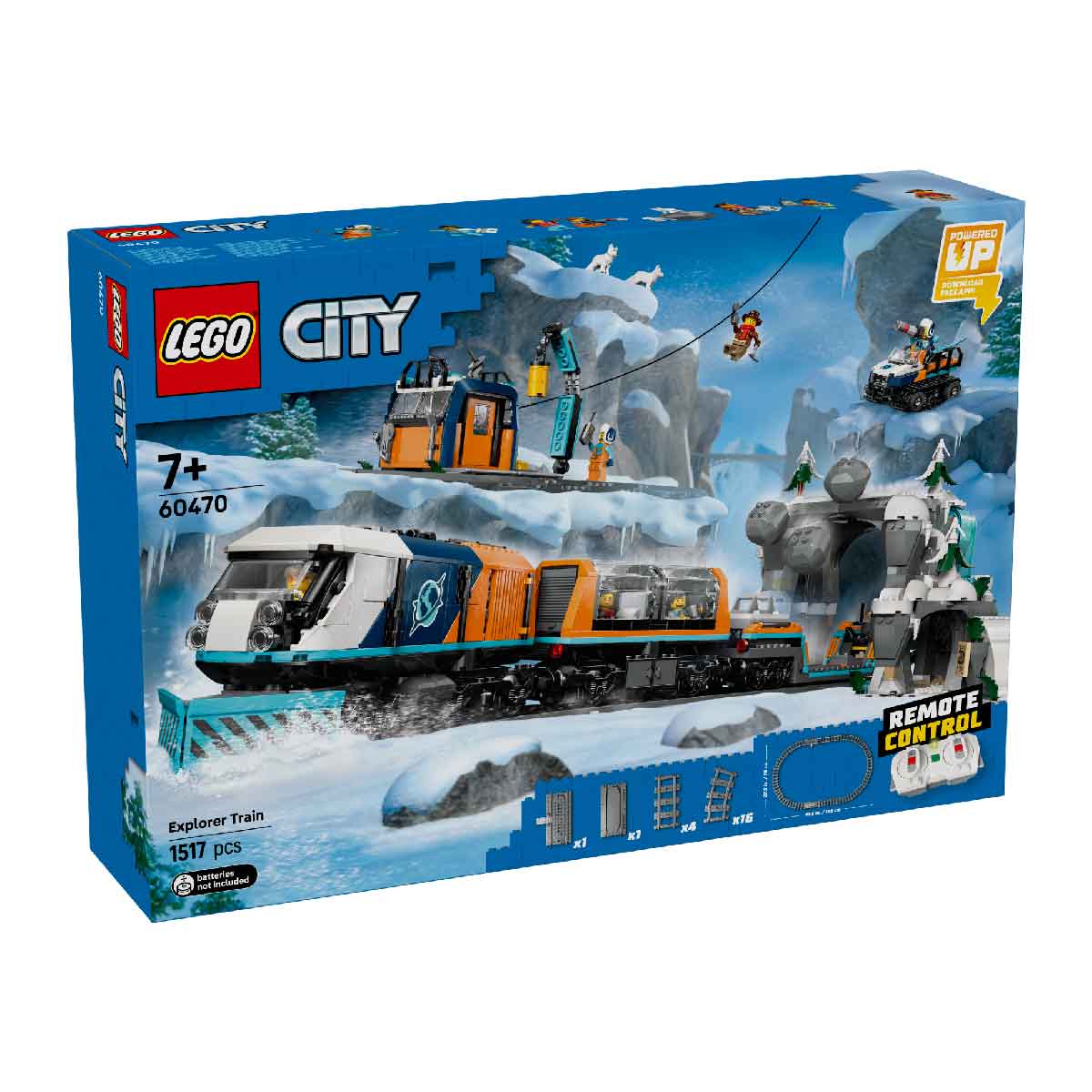LEGO CITY 60470 Đồ Chơi Lắp Ráp Tàu Lửa Khám Phá Bắc Cực (1517 chi tiết)
