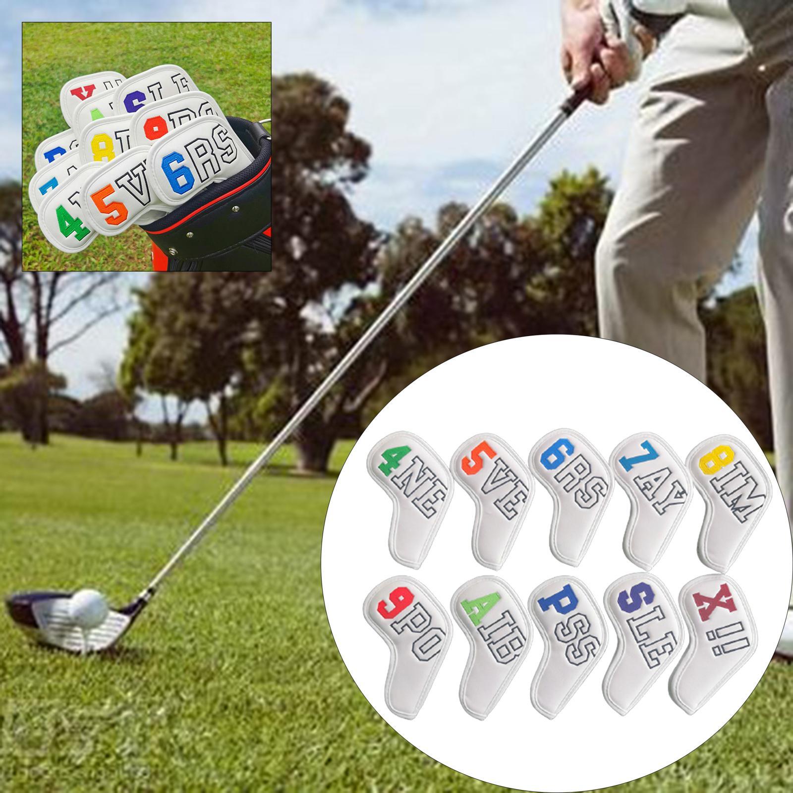 Golf Iron Headcover Set Wedges 4-9,P,S,A,X Club Head Cover Protector