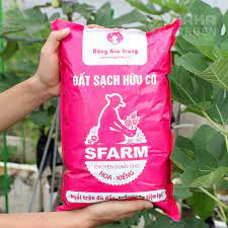 Túi 5dm3 đất sạch hữu cơ Sfarm chuyên dùng cho hoa kiểng-gói 2 kg