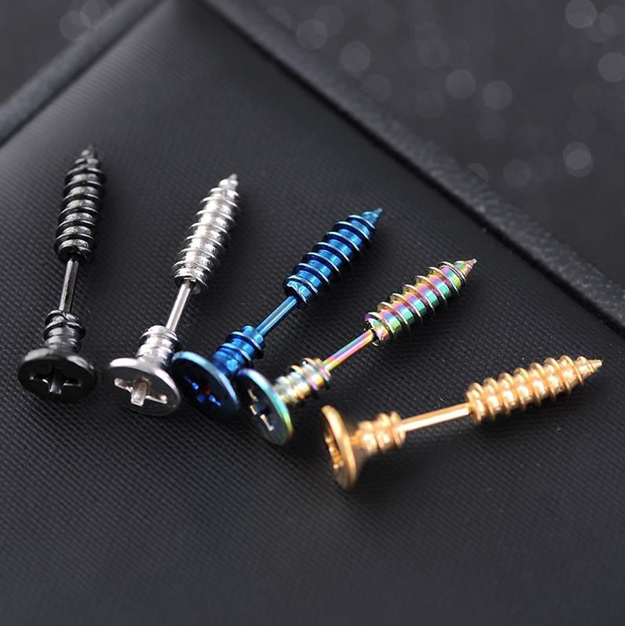 Bông tai ốc vít siêu cool ngầu style Unisex