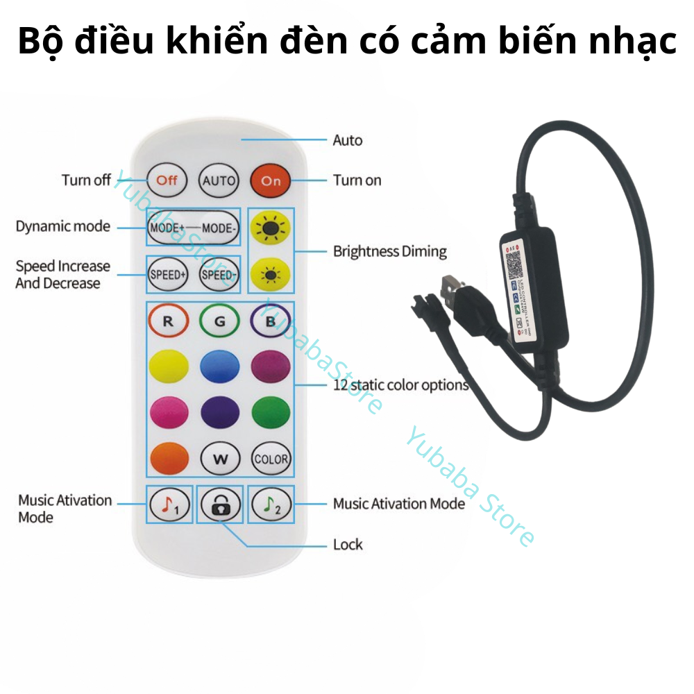 Bộ Dây đèn led đuổi ARGB 16 triệu màu, cảm biến âm thanh trực tiếp, điều khiển bằng điện thoại, led IP65 cao cấp