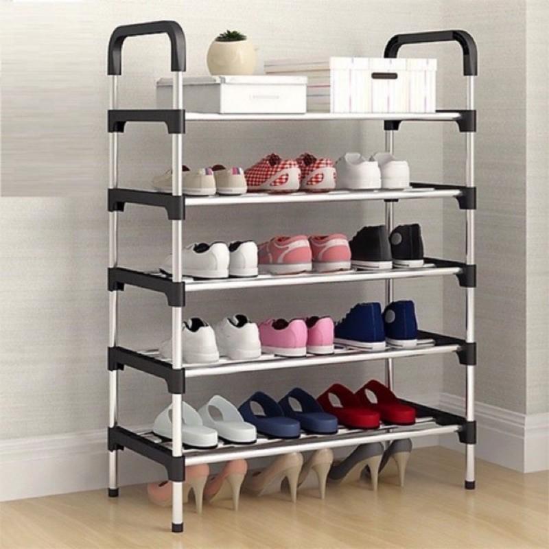 Kệ Để Giày Dép Inox 5 Tầng Hàn Quốc Cao Cấp - Kệ Để Giầy Dép Cao Cấp Đa Năng 88233 Tổng Kho Sỉ Gia Dụng