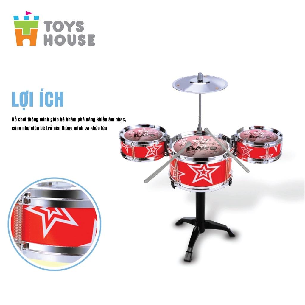 Đồ chơi hướng nghiệp - Bộ trống Jazz Drum cho bé Toyshouse - Nhạc cụ, âm nhạc cho bé yêu - màu xanh