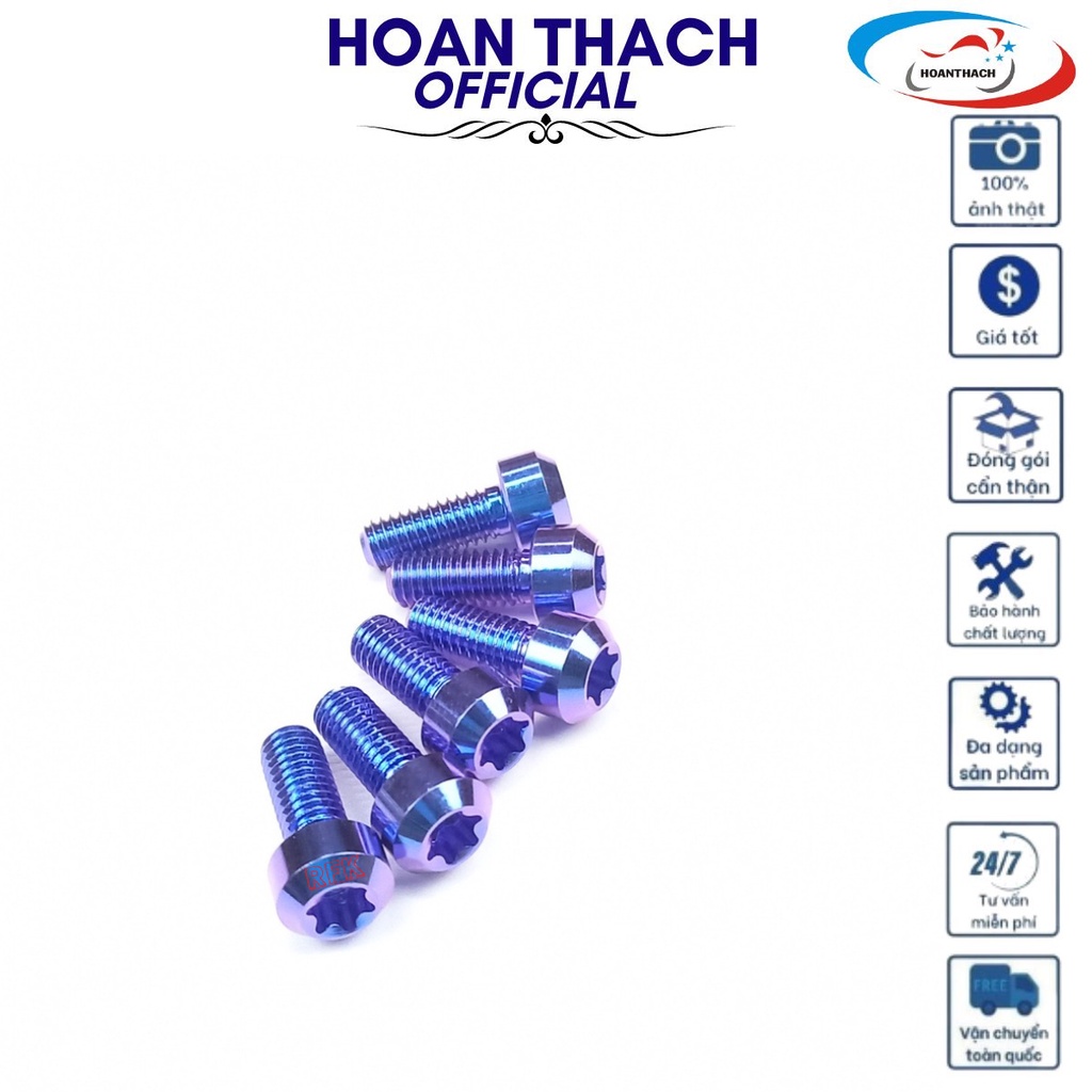 Ốc Gr5 Titan 6L15 Trụ Tím dùng cho nhiều dòng xe SP010498 (giá 1 con)