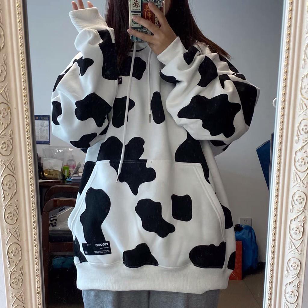 Áo Hoddie Bò Sữa Nỉ Bông Form Rộng Unisex Nam Nữ - Áo Nỉ Hoodie Nam Nữ Couple Ulzzang KUN