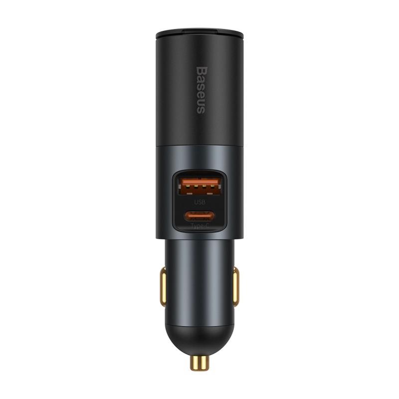 Tẩu sạc nhanh mở rộng 120W Baseus Share Together Fast Charge dùng cho xe hơi (120W, TypeC / USB Port, QC / PD3.0 Car Quick Charger with Cigarette Lighter Expansion Port ) - Hàng Chính Hãng