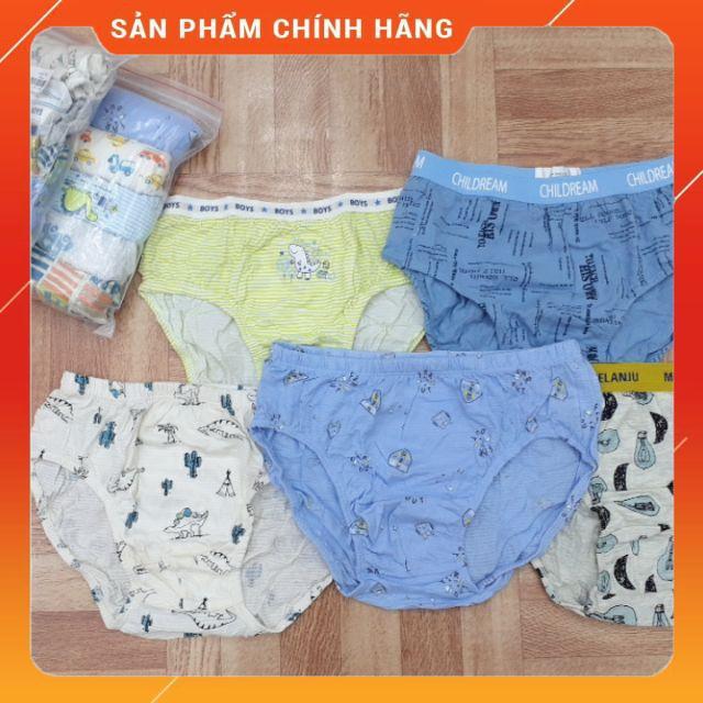 Quần chip bé trai set 5c cho bé từ 3-14tuổi Chất liệu mềm mại, thoáng mát